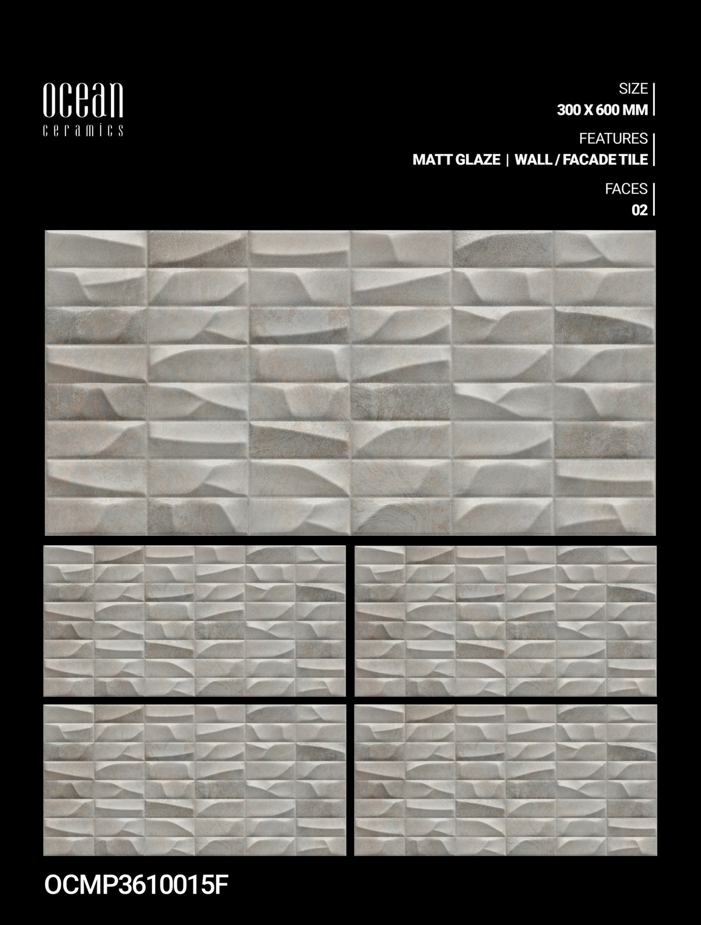 12X24 OCEAN TILE OCEAN WALL TS WALL FACING OCMP-3610015-F BEIGE DABI MATT