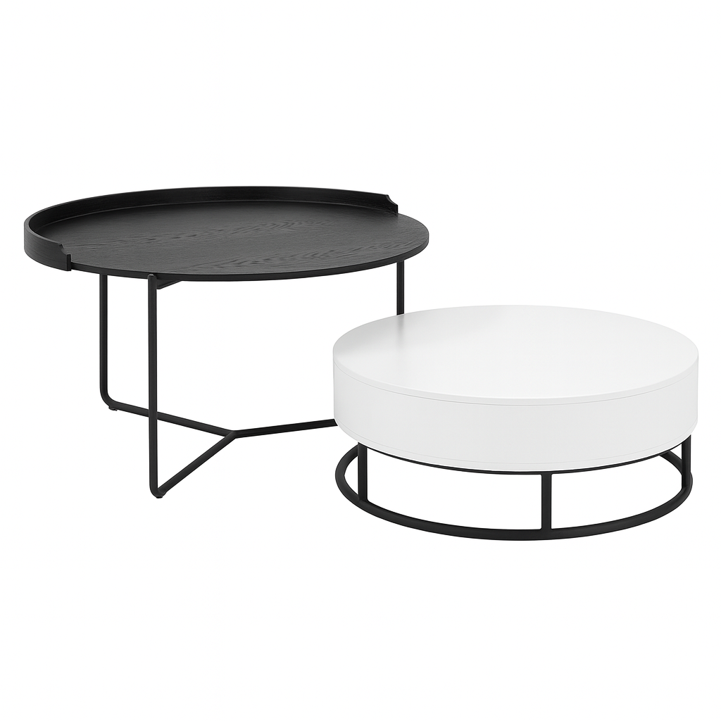 Angular Modern Nesting Coffee Table Set