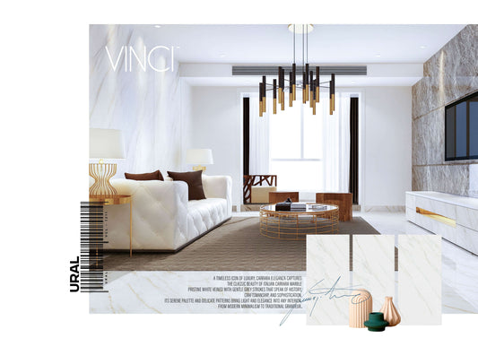 VINCI URAL 24X48 WHITE/GREY POLISH