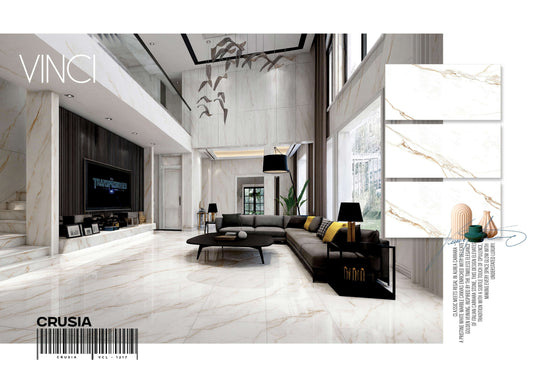 VINCI CRUSIA 24X48 WHITE/BROWN POLISH