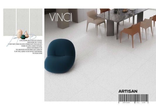 VINCI ARTISAN 24X48 WHITE/GREY DOTS POLISH