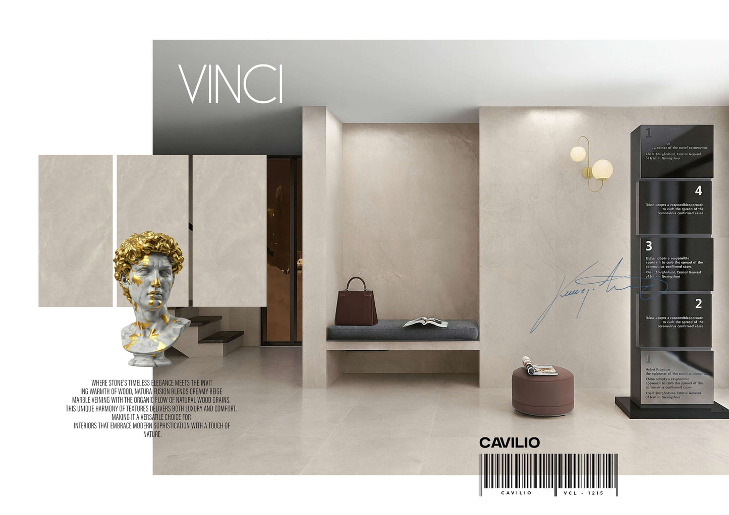 VINCI CAVALIO24X48 BEIGE/IVORY POLISH