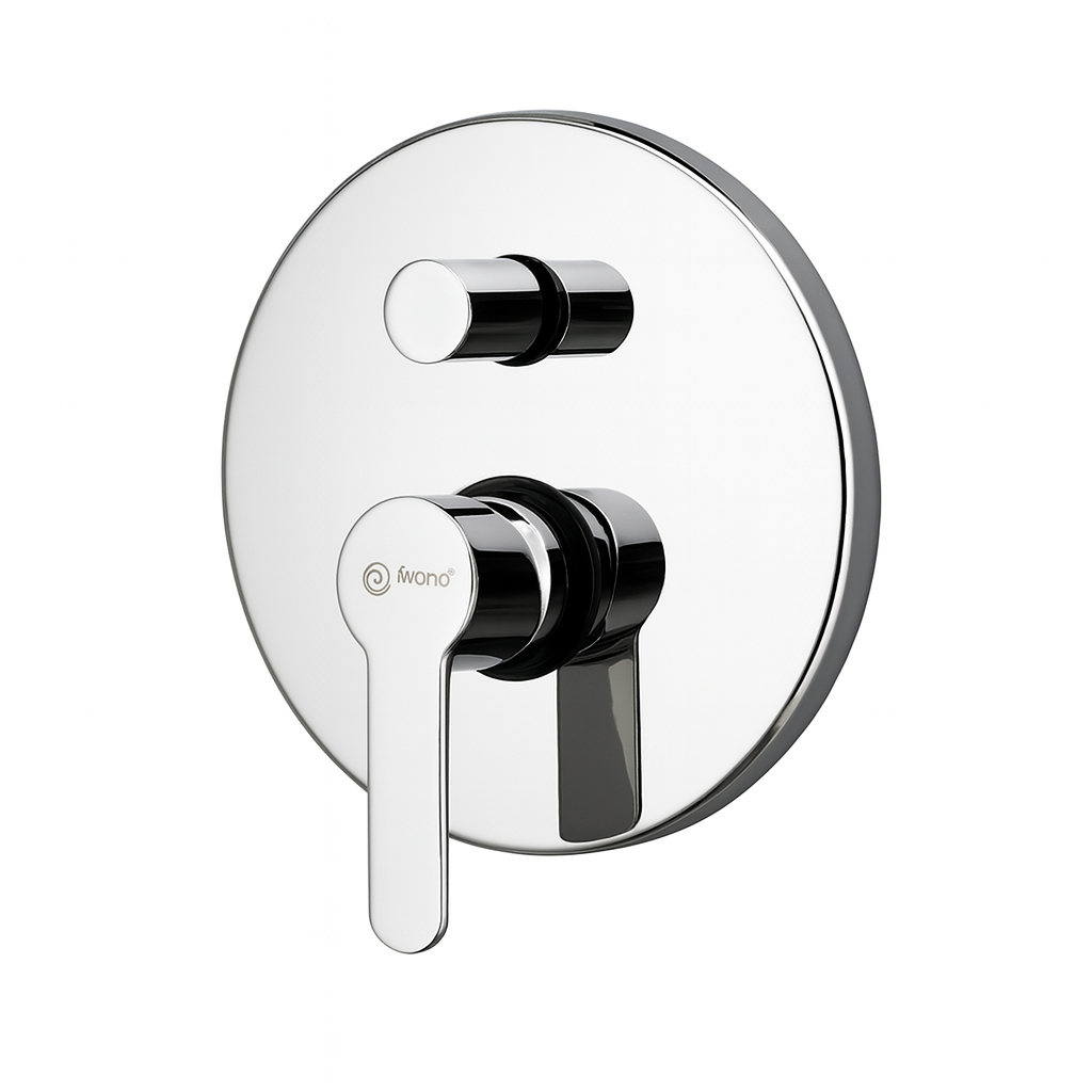 Rivana Fit Turkey 2-Ways Round Consil Shower Set Luna CND-102 R Set Chrome – S-00395