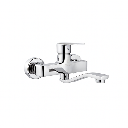 Rivana Turkey Chrome Wall Sink Mixer with SS Spout – Orkide ORK-402