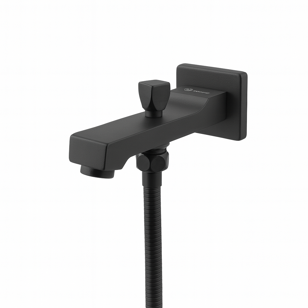 Rivana Fit Turkey 2-Ways Square Consil Shower Set Tesla CND-102 S Set-B Black – S-00395