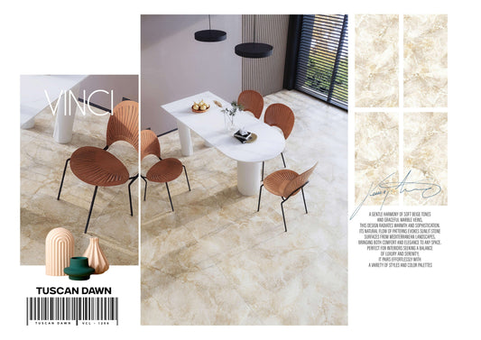 VINCI TUSCAN DAWN  24X48  BEIGE/BROWN POLISH