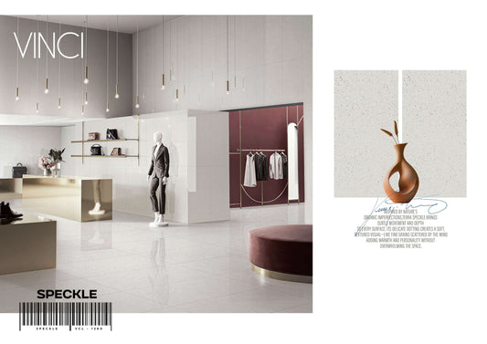 VINCI SPECKLE 24X48 IVORY/BEIGE DOTS POLISH