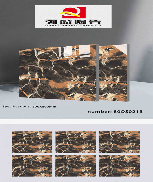 32X32 QIANGSHENG TILE TS FLOOR 80-QS-021-B - MARBLE TEXTURE POLISH