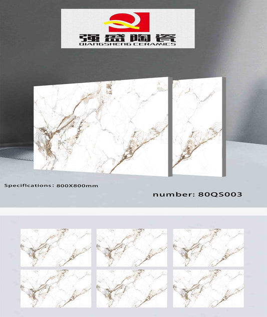 32X32 QIANGSHENG TILE TS FLOOR 80-QS-003 - MARBLE TEXTURE POLISH