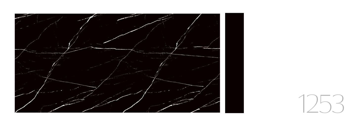 VINCI NERO 24X48 BLACK/WHITE POLISH