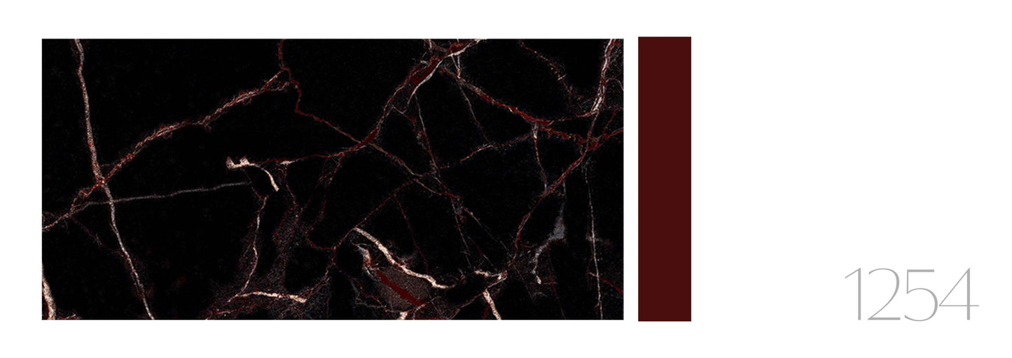 S-00624 24X48 VINCI TILE VINCI FLOOR TS FLOOR BLACK SECRET VCL-1254-H RED/BLACK TEXTURE POLISH 2-TILES/1.44 (PRIME)-(RANDOM)