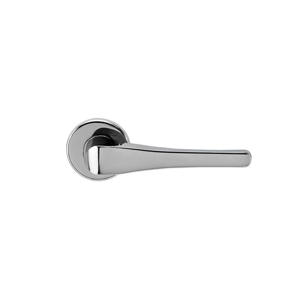 Yale Dark Chrome Lever Door Handle with Keyhole