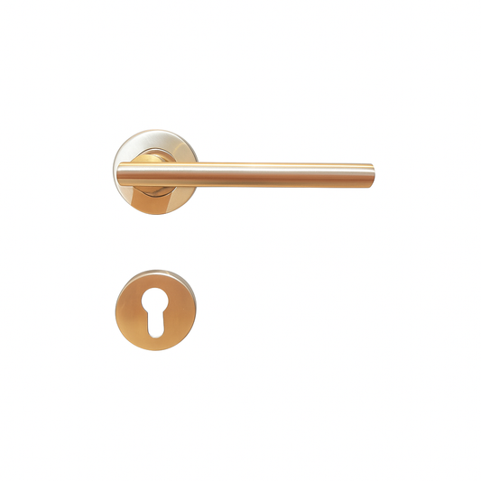 Yale Brass Finish Door Handle with Keyhole