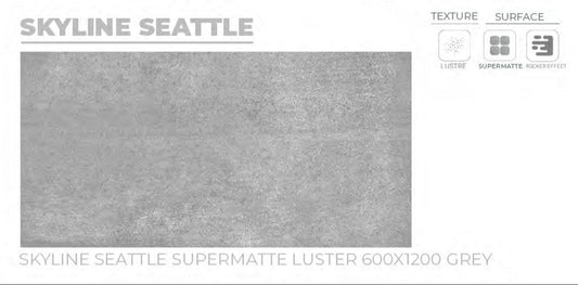 24X48 ORIENT TILE TS FLOOR SKYLINE SEATTLE SM RK LT GR DARK GREY TEXTURE MATT