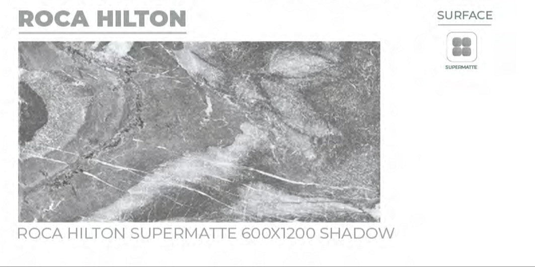 24X48 ORIENT TILE TS FLOOR FL ROCA HILTON SM SD D GREY/WHITE TEXTURE MATT