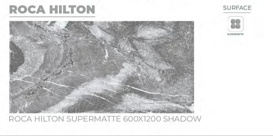 24X48 ORIENT TILE TS FLOOR FL ROCA HILTON SM SD D GREY/WHITE TEXTURE MATT