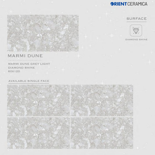 24X48 ORIENT TILE TS FLOOR MARMI DUNE DS GR L LIGHT GREY TEXTURE DIAMONDSHINE