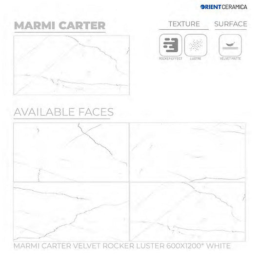 24X48 ORIENT TILE TS FLOOR MARMI CARTER SM WHITE CARRARA MATT