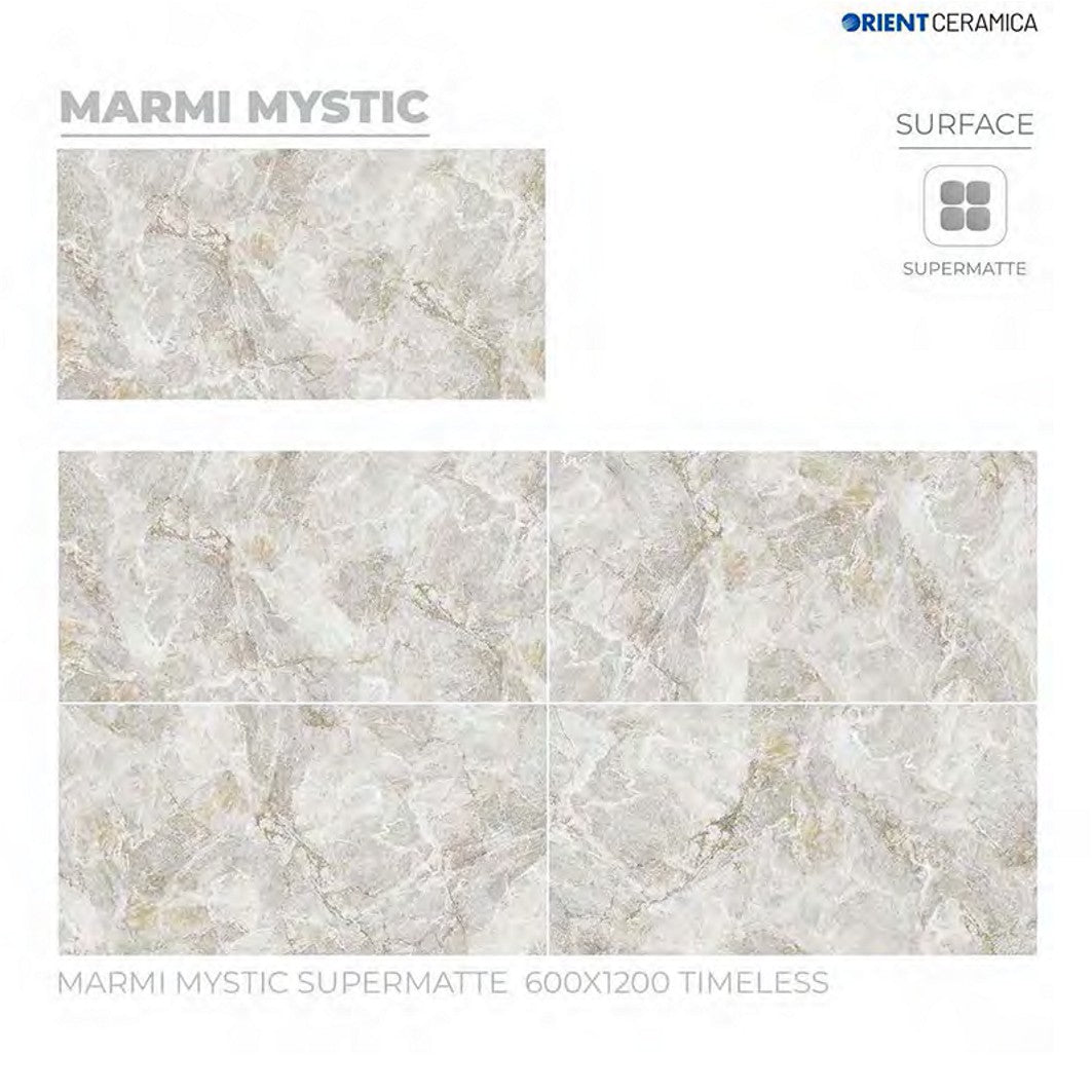 24X48 ORIENT TILE TS FLOOR MARMI MYSTIC SM LIGHT GREY/BROWN TEXTURE MATT