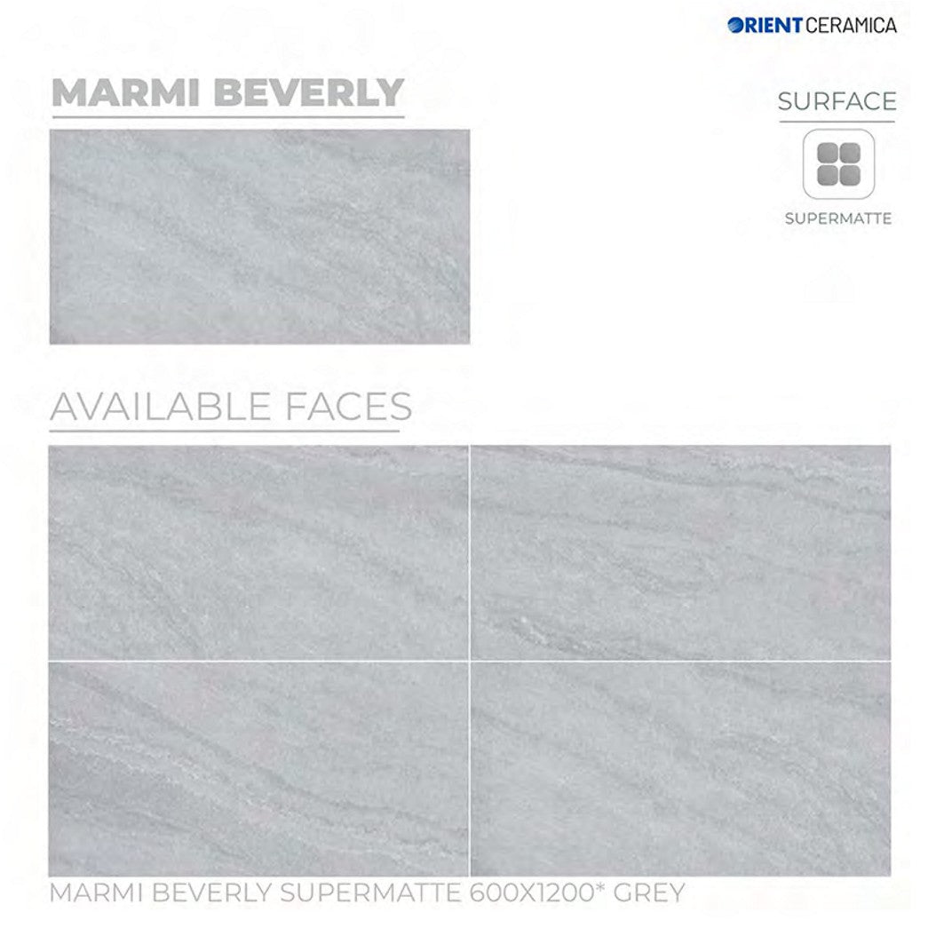 24X48 ORIENT TILE TS FLOOR MARMI BEVERLY SM GREY TEXTURE MATT