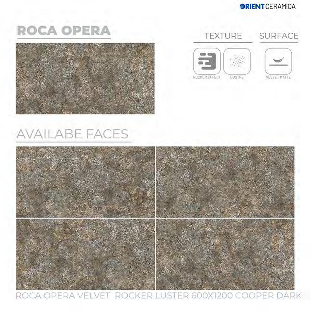 24X48 ORIENT TILE TS FLOOR ROCA OPERA VL RK LT GREY/BROWN DOTTED MATT