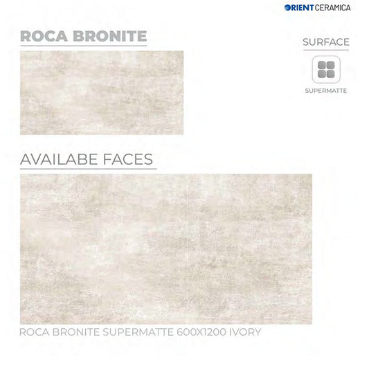 24X48 ORIENT TILE TS FLOOR ROCA BRONITE SM IV IVORY TEXTURE MATT