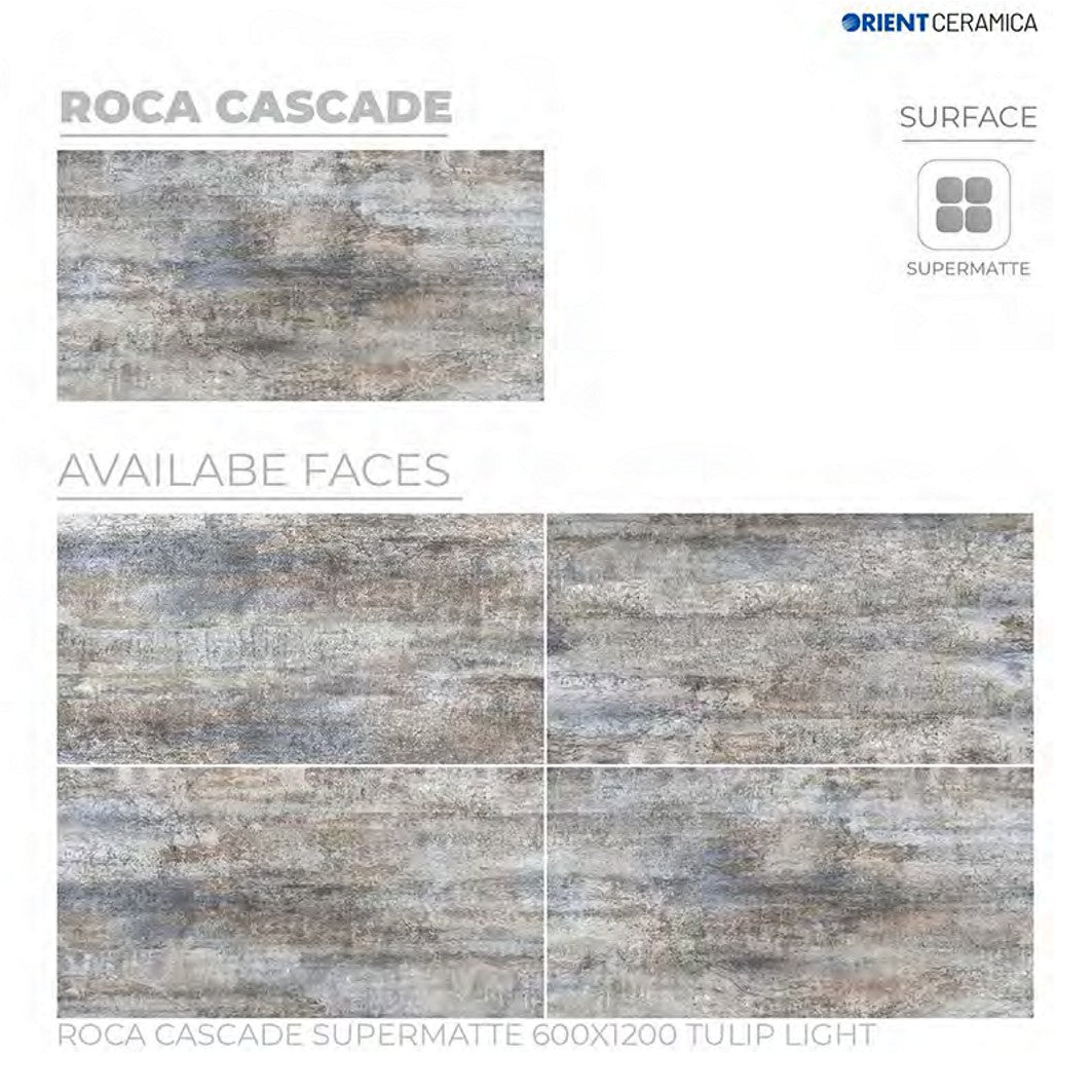 24X48 ORIENT TILE TS FLOOR ROCA CASCADE SM TULIP L GREY/BROWN TEXTURE MATT