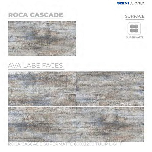 24X48 ORIENT TILE TS FLOOR ROCA CASCADE SM TULIP L GREY/BROWN TEXTURE MATT