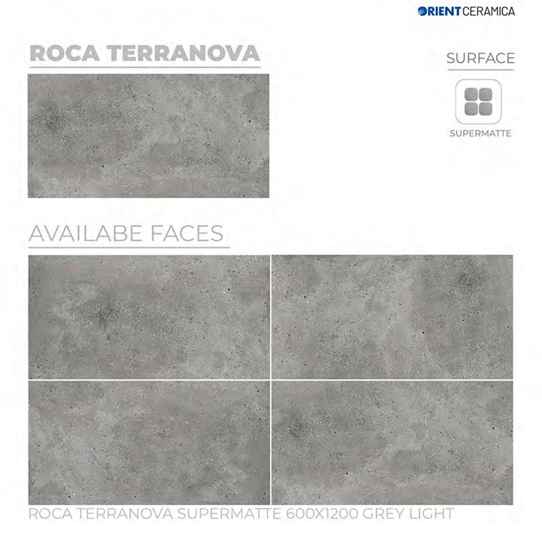 24X48 ORIENT TILE TS FLOOR ROCA TERRANOVA SM GR L LIGHT GREY TEXTURE MATT