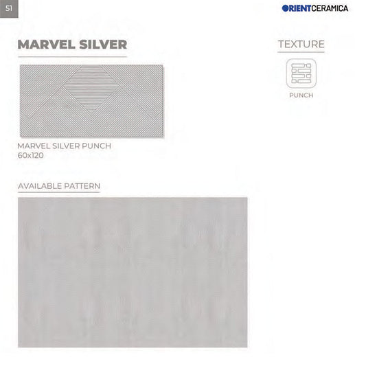 24X48 ORIENT TILE TS FLOOR MARVEL SILVER (D.P) GREY WOOD LINE MATT