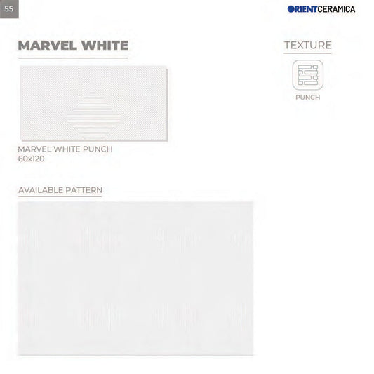 24X48 ORIENT TILE TS FLOOR MARVEL WHITE WHITE WOOD LINE MATT