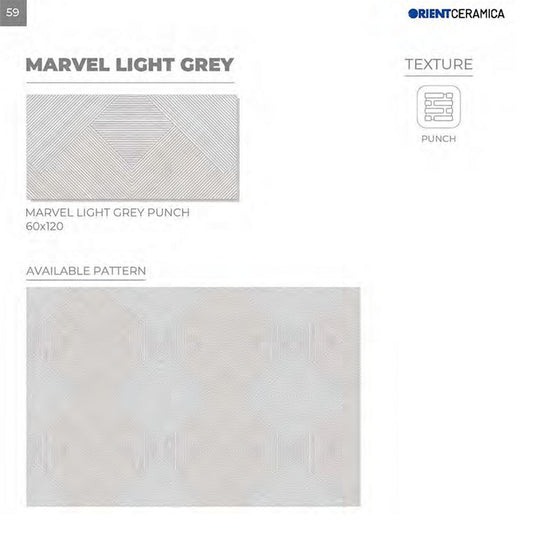 24X48 ORIENT TILE TS FLOOR MARVEL L-GREY LIGHT GREY WOOD LINE MATT