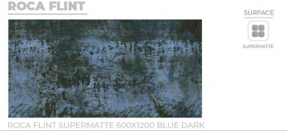 24X48 ORIENT TILE TS FLOOR FL ROCA FLINT SM BL D DARK BLUE TEXTURE MATT