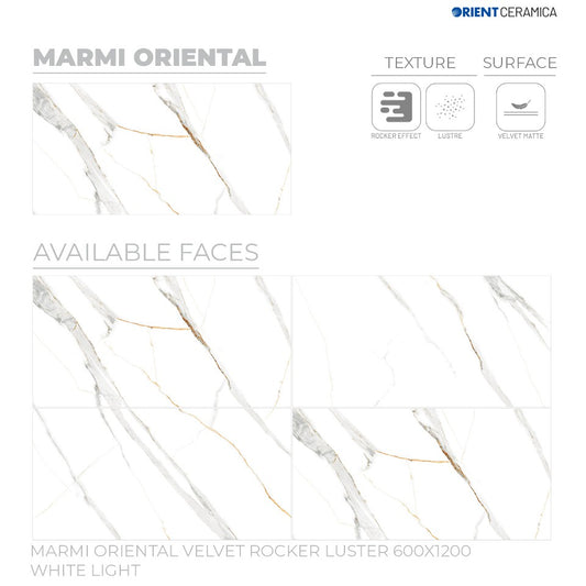 24X48 ORIENT TILE TS FLOOR MARMI ORIENTAL VL RK LT GREY/BROWN CARRARA MATT