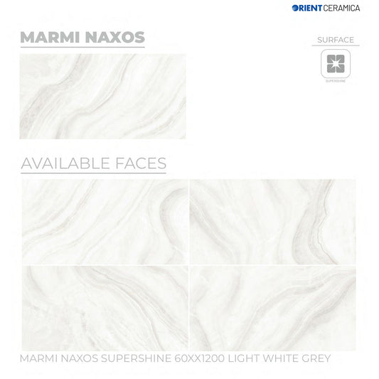 24X48 ORIENT TS FLOOR MARMI NAXOS SS GR L LIGHT GREY TEXTURE POLISH