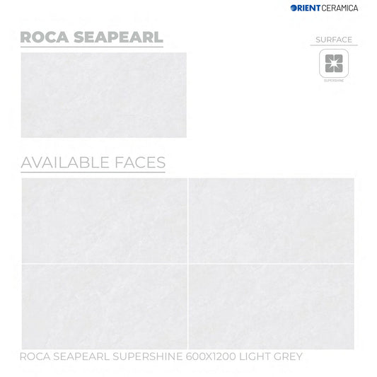 24X48 ORIENT TILE TS FLOOR FL ROCA SEAPEARL SS GR L WHITE/GREY TEXTURE POLISH