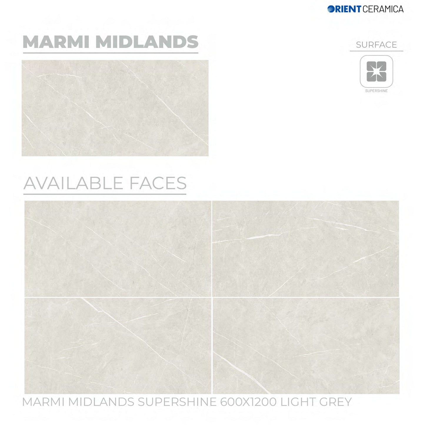 24X48 ORIENT TILE TS FLOOR FL MARMI MIDLANDS SS GD L IVORY/WHITE TEXTURE POLISH