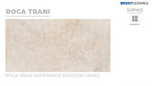 24X24 ORIENT TILE TS FLOOR ROCA TRANI SM CAMEL BROWN Dots MATT