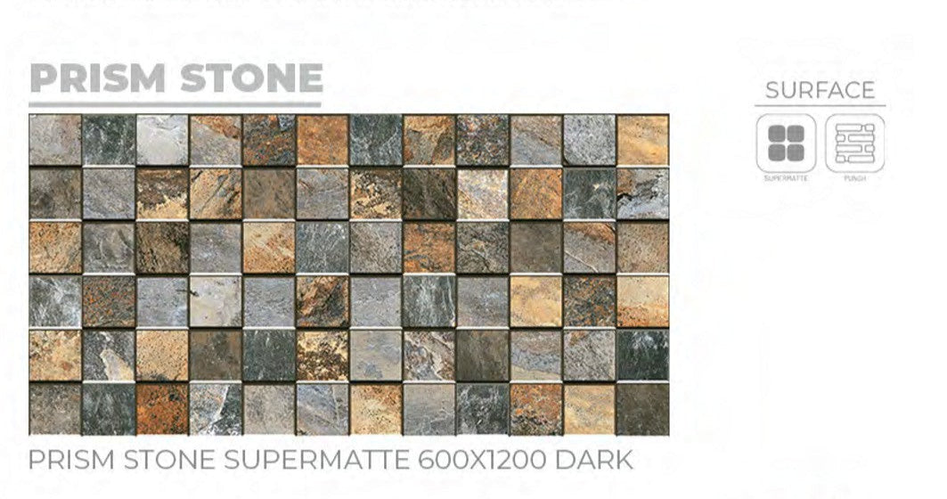 24X48 ORIENT TILE TS FLOOR PRISM STONE MULTI DABI MATT
