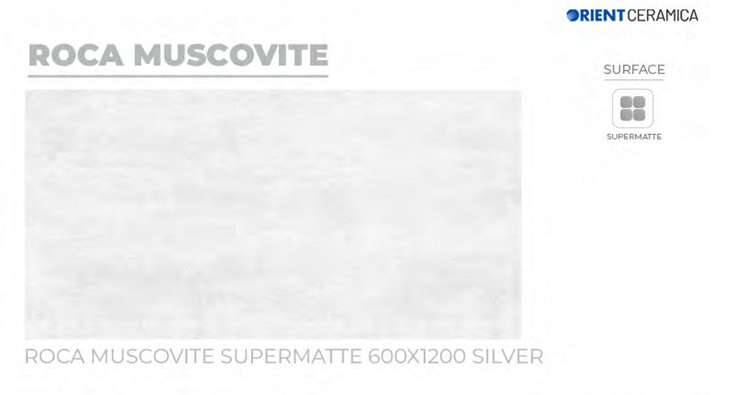 24X48 ORIENT TILE TS FLOOR ROCA MUSCOVITE SM SI SILVER/WHITE TEXTURE MATT