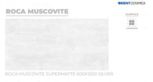 24X48 ORIENT TILE TS FLOOR ROCA MUSCOVITE SM SI SILVER/WHITE TEXTURE MATT