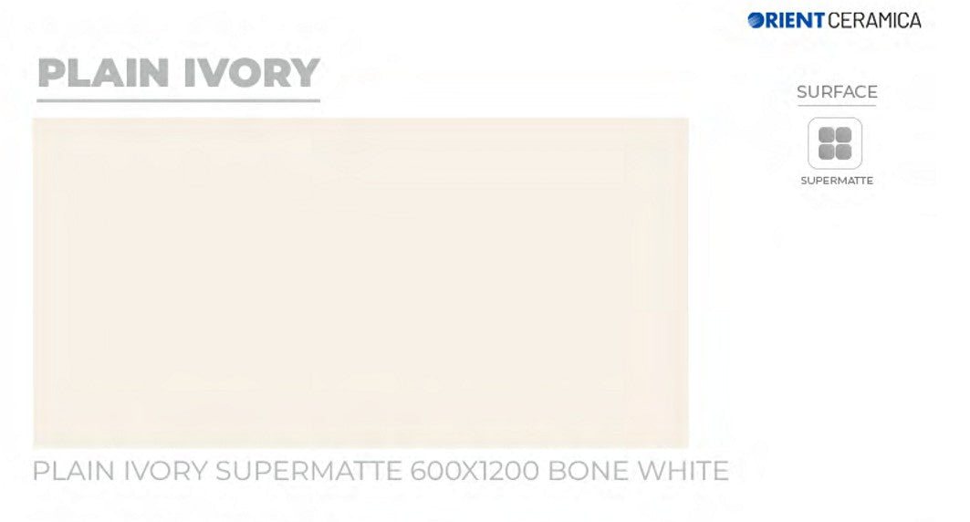 24X48 ORIENT TILE TS FLOOR MONTA PLAIN-IVORY SM IVORY PLAIN MATT