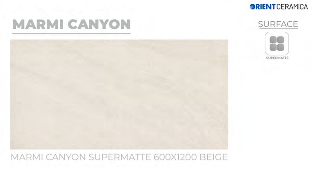 24X36 ORIENT TILE TS FLOOR MARMI CANYON SM LIGHT BEIGE TEXTURE MATT