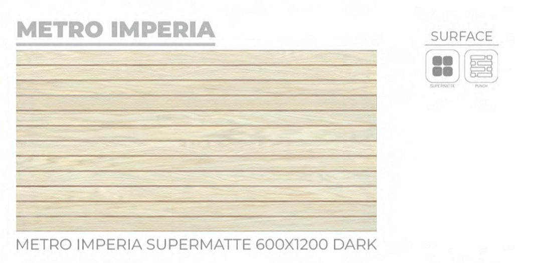 24X48 ORIENT TILE TS FLOOR METRO IMPERIA PH  IVORY WOOD LINE MATT