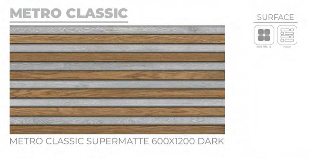 24X48 ORIENTFLOOR TS FLOOR TL METRO CLASSIC PH D BEIGE/BROWN WOOD LINE MATT