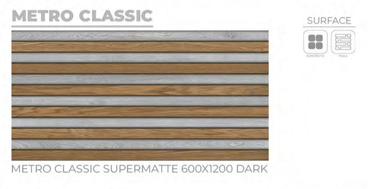 24X48 ORIENTFLOOR TS FLOOR TL METRO CLASSIC PH D BEIGE/BROWN WOOD LINE MATT