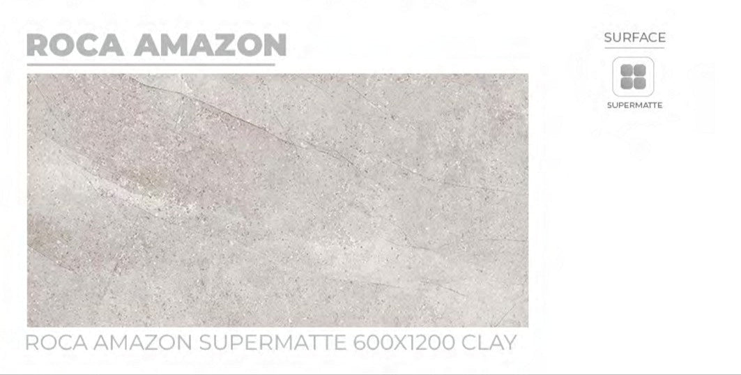 24X48 ORIENT TILE TS FLOOR ROCA URBAN AMAZON LIGHT GREY TEXTURE MATT
