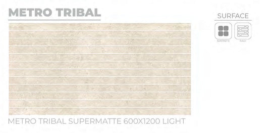 24X48 ORIENT TILE TS FLOOR METRO TRIBAL PH IVORY/BEIGE WOOD LINE MATT
