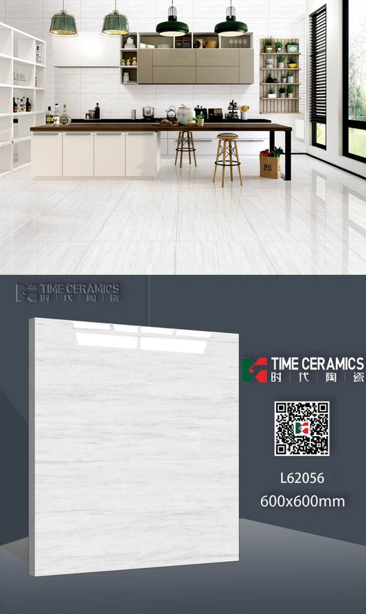 24X24 TIME TILE TIMES FLOOR TS FLOOR L-62056 GREY/WHITE TEXTURE POLISH
