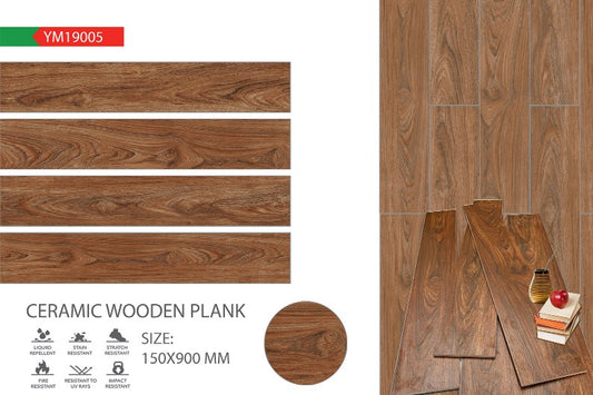 6X36 TIME TILE TIMES FLOOR TS FLOOR YM-19005 RED/BROWN WOOD MATT